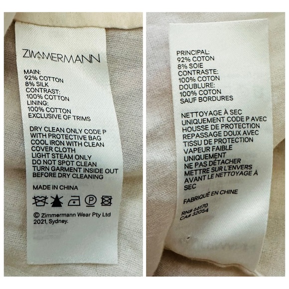 Zimmermann Rosa Striped Picnic Dress Lilac Rose size 3 US 10 Floral Cotton Silk - Picture 10 of 16